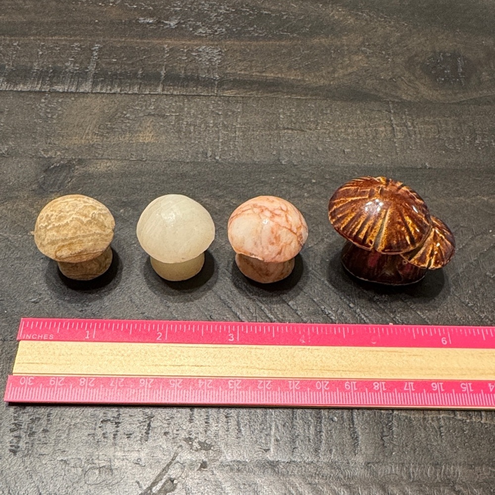 Handmade mushrooms set of 4 home decor home accent pieces